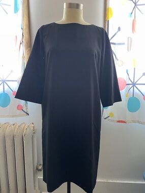 Roberta Freymann Classic Black Shift Dress S size